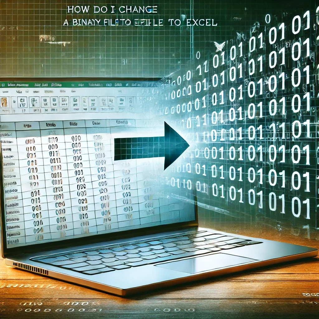 How do i change a binary file to excel