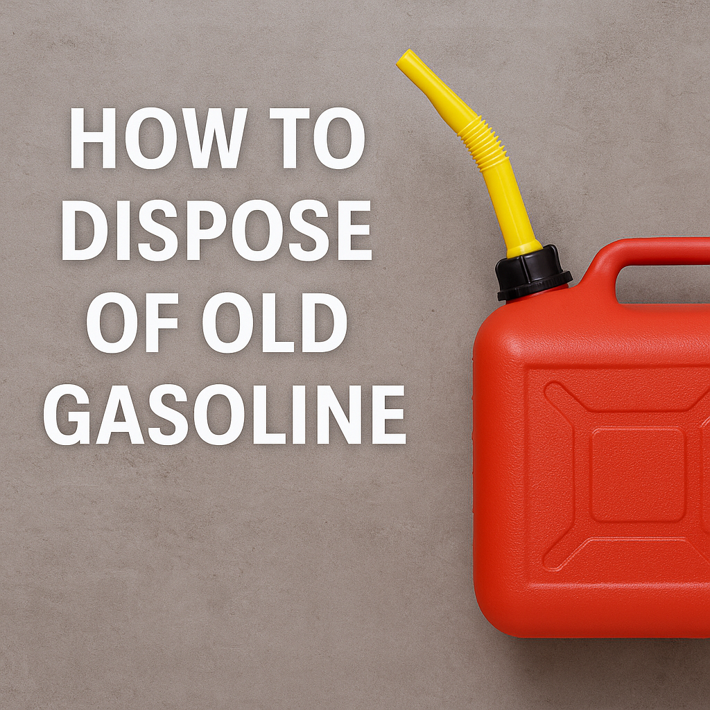 How to Dispose old gasoline