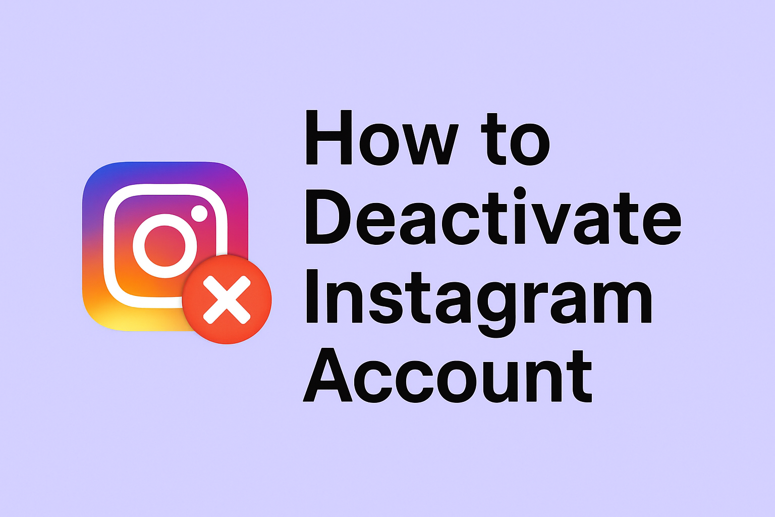 How to deactivate instagram account