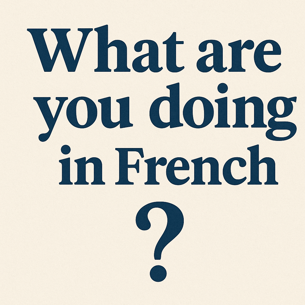 What are you doing in French